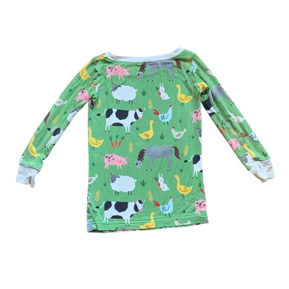 Little Sleepies Green Farm Animals Pajamas - Picture 4 of 10